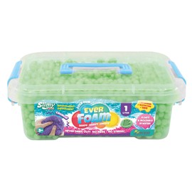 Slimy Ever Foam - 1 Litre Ultimate Sensory Original Cloud Slime Play Mass that Never Dries, for Creative Kneading and Modelling Fun - Even in Water, Colour: Green