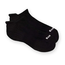 Ecosox Bamboo Viscose Active Running & Sport Tab Socks for Men & Women (Medium - Black)