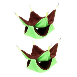 VICASKY 2pcs Chinchilla Hammock Hamster Hideout Warm Cotton Bed for Small Pets Cozy Shelter for Guinea Pigs and Hamsters Easy to Clean Natural Hideaway Design