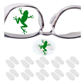 Fusanwin Eyeglass Nose Pads, 1.5mm Thickness, Thousands of Frog-Inspired Microstructured Fibers, Anti Slip Soft Adhesive Glasses Nose Pads, Silicone Nose Pad for Glasses, Sunglasses (10 Pairs Clear)