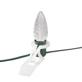 Novelty Lights C9 Tuff Wedge Flex Christmas Light Clips, Mount on Roofline Gutters/Shingles, 100 Pack