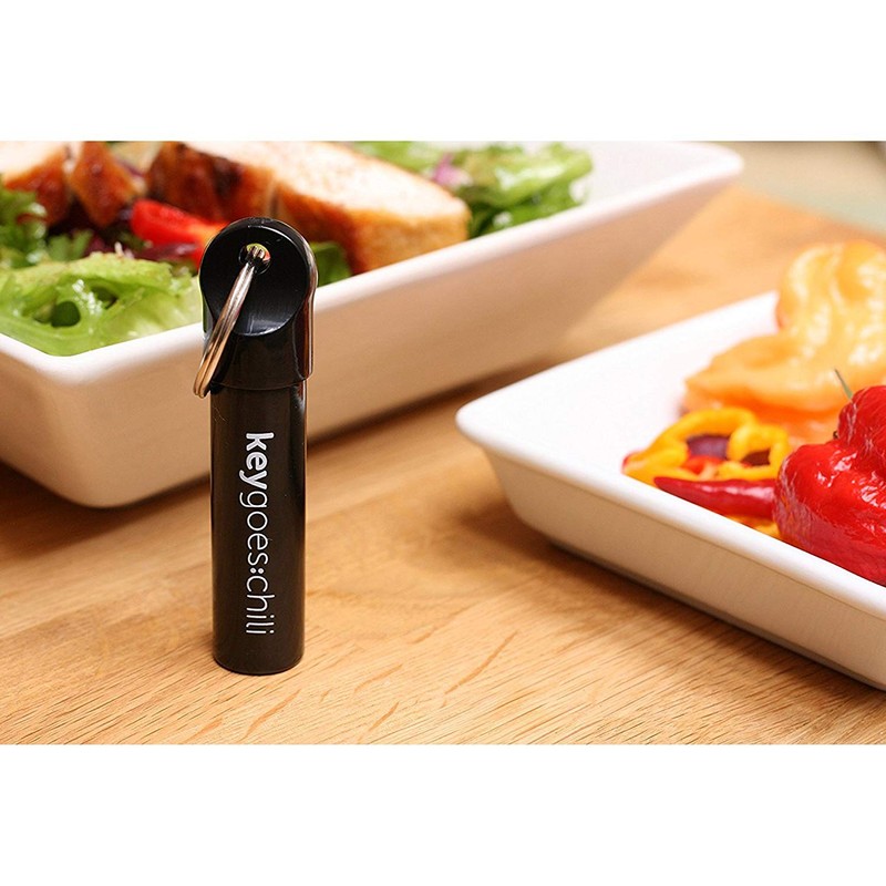 Keygoes: Chilli Black Keyring with Bhut Jolokia, Gadget, Keyring Gift