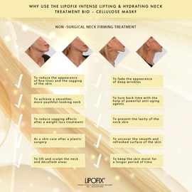 LIPOFIX LIPOFIX Neck Lifting Hydrating Firming Intense Treatment Bio - Cellulose Mask (5 MASKS)