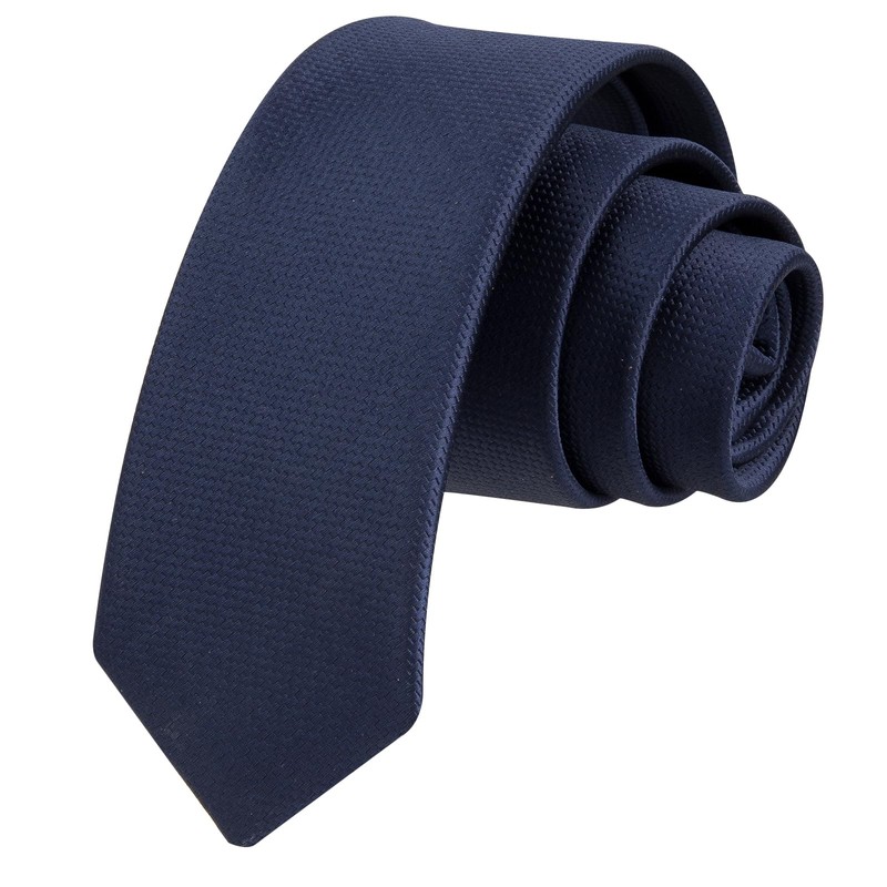 HISDERN Tie Men's Slim Ties for Men Solid Silk Tie