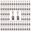CRAFFANCY 100 Pcs Burgundy Ribbon Pendant with Clasps, Multiple Myeloma