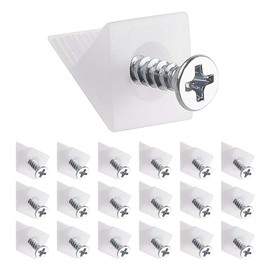 Lucywey 100 pcs Drawer Bottom Sagging,Drawer Supports Drawer Repair Kit with Screws(White)