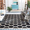 SAFAVIEH Courtyard Collection Area Rug - 5'3" Square, Black &