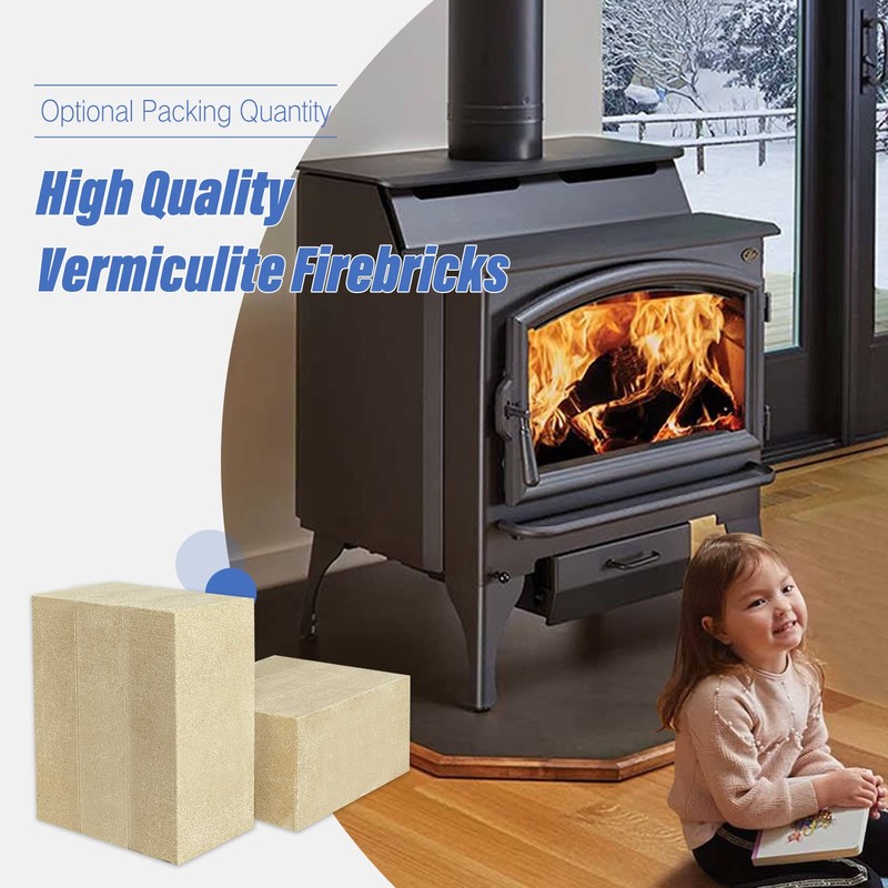 Fire Bricks, Size 9″ x 4-1/2″ x 2-1/2″, 12-Pack, Light