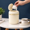Mini Desktop Trash Can with Lid for Home & Office