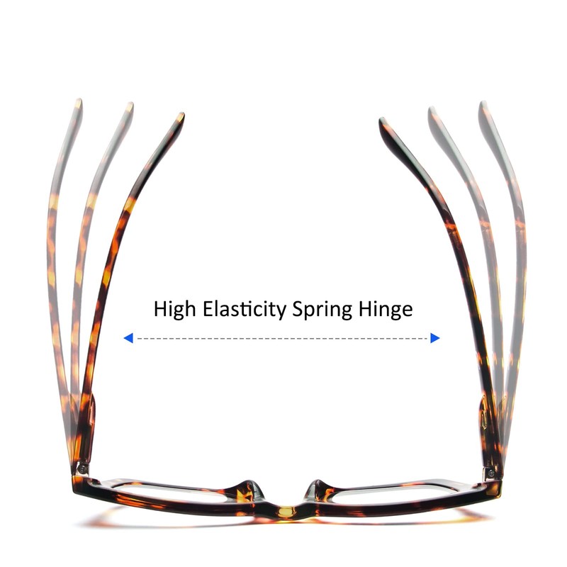 REAVEE 4 Pack Oprah Style Reading Glasses Blue Light Blocking