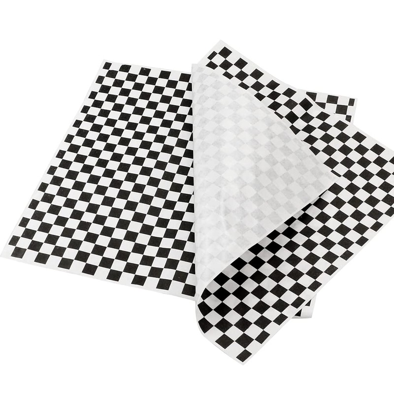 Hslife 100 Sheets Checkered Dry Waxed Deli Paper Sheets, Paper
