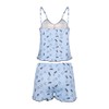 Satohom Womens Summer Pyjamas Set Lace Trim Printed Pattern Camisole