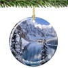 Rocky Mountains Christmas Ornament, Porcelain 2.75" Double Sided Christmas Ornaments
