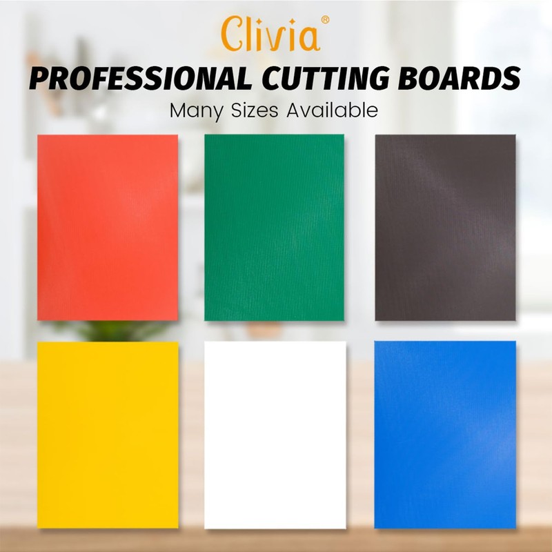 CLIVIA Commercial Grade Cutting Board for Kitchens,Plastic Chopping Board, 20