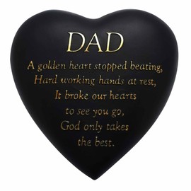 GIFTS 4 ALL Graveside Memorial Plaque for DAD, RIP Dad Memory Stone, Dad Memorial Grave Stone, Grave Ornament Tribute to Father, Graveside Memory Stone for DAD