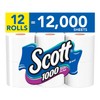 Scott 1000 Bathroom Tissue, 12 Count