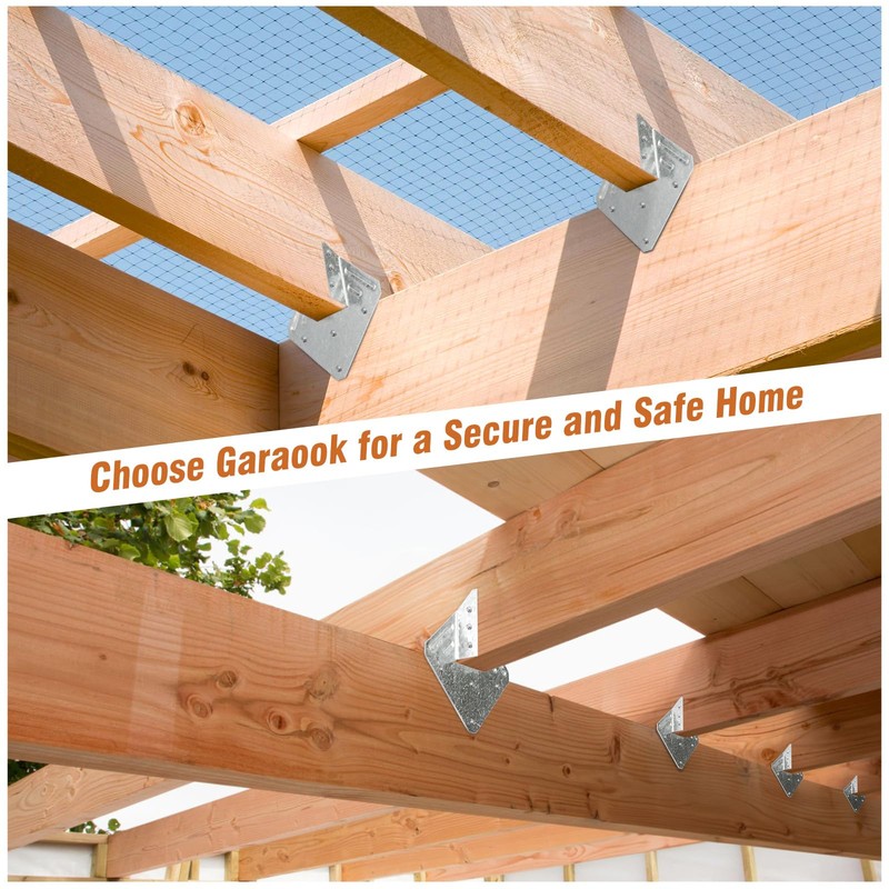 Garaook 24 Pack 16-Gauge Hurricane Ties for Rafter, Heavy Duty