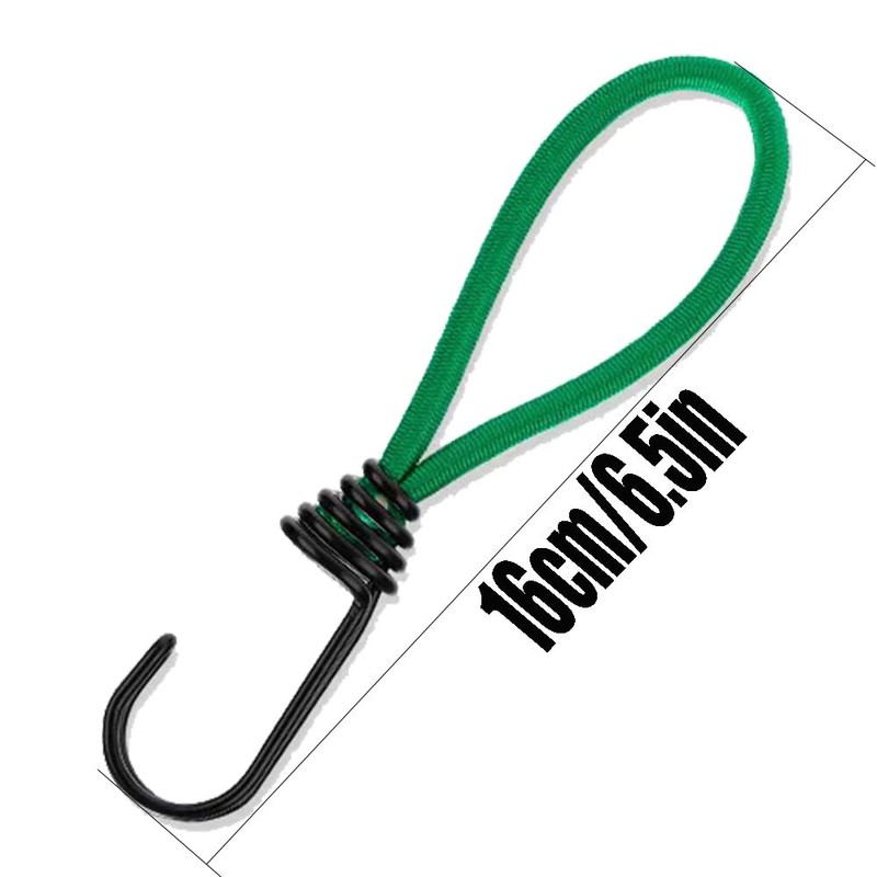 8PCS Bungee Cords with Hooks, Mini Bungee Cords, Rubber Short
