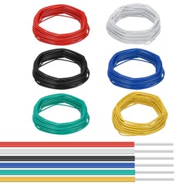 PATIKIL 20AWG Solid Electric Wire, 6 Pcs 49Ft Hook Up Tinned Copper Wire 1007 PVC Solid Single Core Wire for Home Improvement Circuit Computer Line, 6 Color