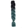 Braiding Hair Ombre Black to Deep Green Braid Hair Extensions