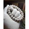 12.5×10mm Star & Moon Bodhi Original White Beads Mala Bracelet
