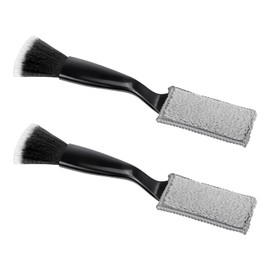 Bilkeru 2 PCS Double Head Brush, 2-in-1 Double Head Car Duster Brush for Interior & Exterior Cleaning, Soft Bristles for Dashboard, Air Vents, Screen, and More