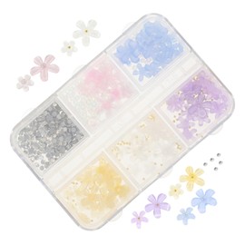 BIUDECO 6g Flower Nail Art Charms Rhinestone Nail Decorations DIY Manicure Supplies