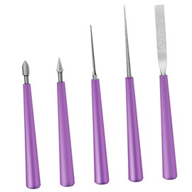 SHINEOFI 5pcs Diamond Bead Reamer Set Durable Beading Tools for Enlarging and Polishing Bead for Jewelry Making and DIY Crafts