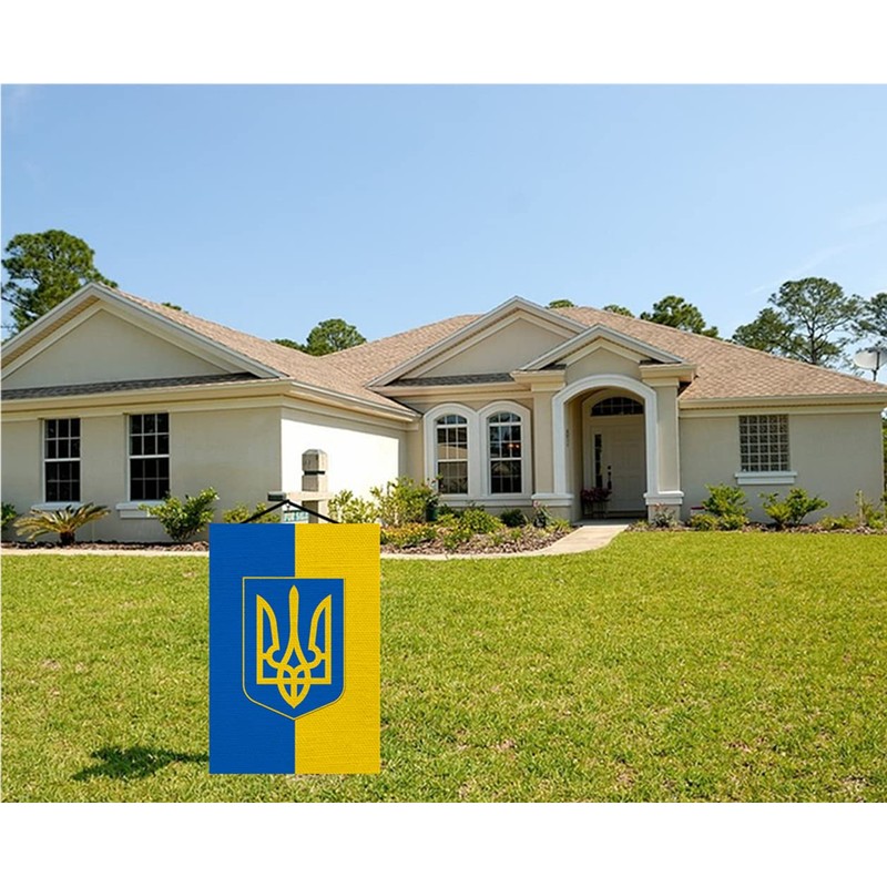 ANCONINE Double Sided Ukraine Garden Flag Flag 12x18 Inch Ukrainian