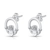 925 Sterling Silver Studs Earrings Celtic / Claddagh Design