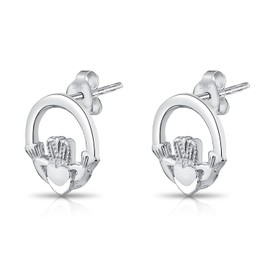 925 Sterling Silver Studs Earrings Celtic / Claddagh Design