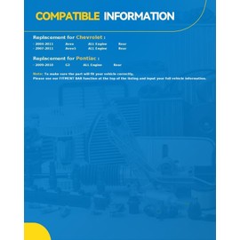 PHILTOP Rear Complete Struts Shock Absorber for Aveo 2004-2011, Aveo5 2007-2011, G3 2009-2010, Quick Suspension 5794 * 2, Struts with Coil Spring Assemblies SAA00K 2 Pcs