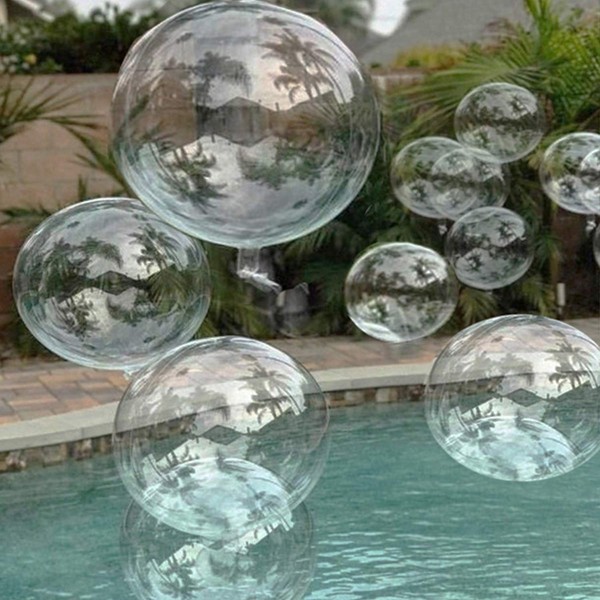 lightsfever Clear Balloons 20pc Bobo Balloons Pool Balloons Round Bubble Balloons perfect for Helium or Air