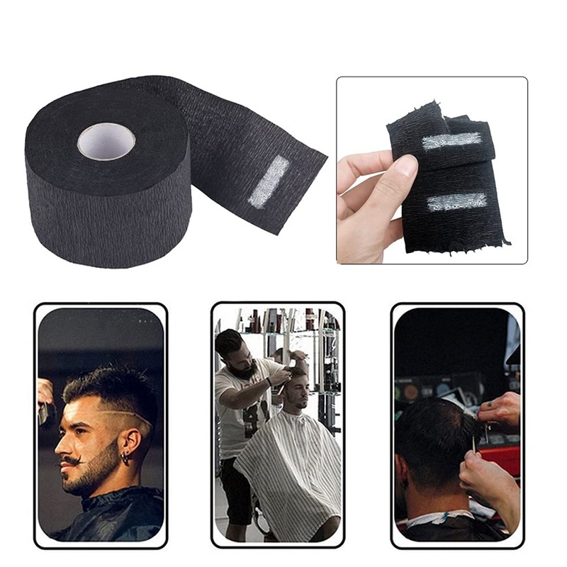 2 Rolls Barber Neck Strips Disposable Strentchy Paper Neck Bands
