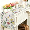 RABUSOFA Lavender Daisy Floral Summer Table Runner,Seasonal Spring Kitchen Dining