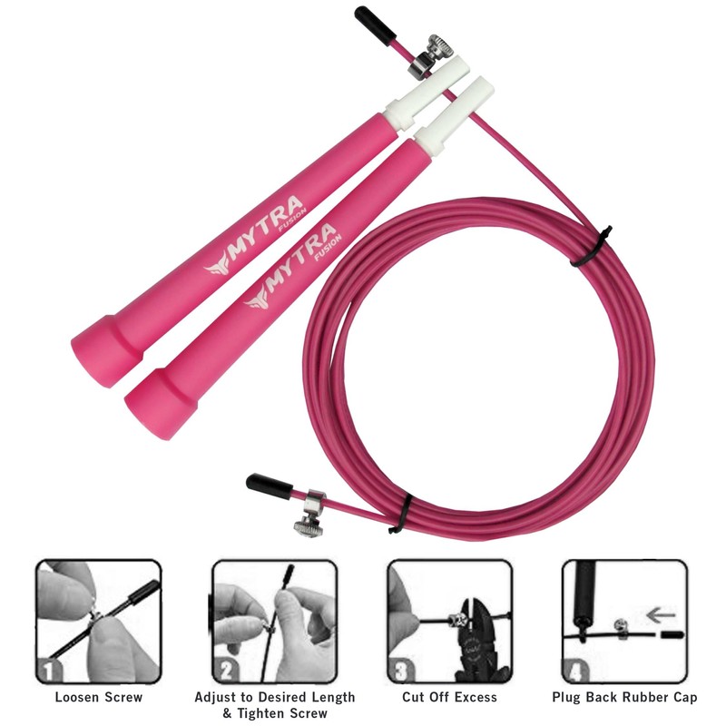 Mytra Fusion Adjustable Skipping Rope Wire Fitness Plastic Handle Fitness