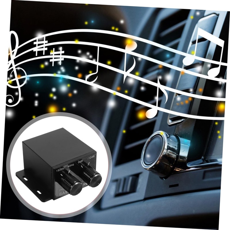 Mikinona Bass Knob Car Amplifier Bass Knob Level Controller Volume