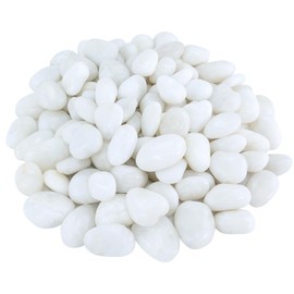 GreenVibe River Rocks for Landscaping, 20lbs White Pebbles for Indoor Plants, 1-2 Inch Decorative Rocks for Planters, High Polished Stones for Vase Filler Fish Tank Garden