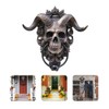 FitBest Door Knocker, Horned God Skull Wall Decor, Resin Modern
