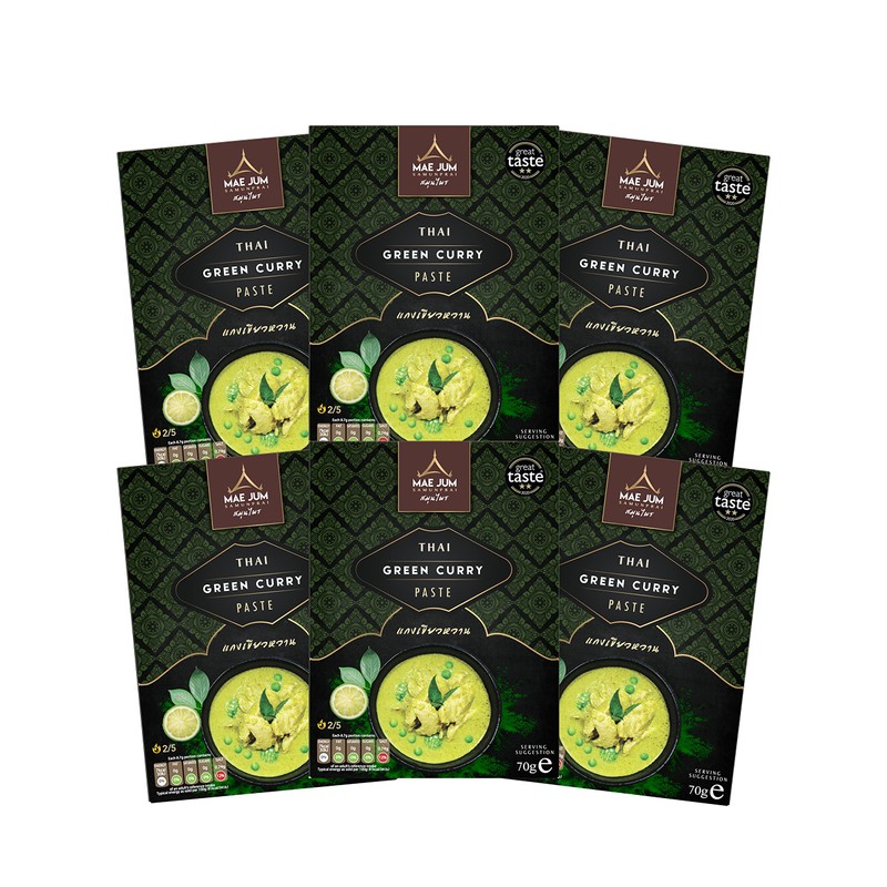 Traditional Thai Green Curry Paste (3 packs x 70g) by