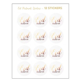 Eid Mubarak Foil Stickers - Gold