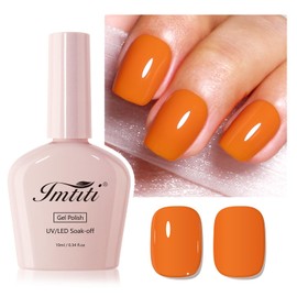 Imtiti Orange Gel Nail Polish, 1Pcs Fall Orange Gel Polish Soak Off UV LED Gel Polish, Long Lasting, Nail Art Manicure Salon DIY at Home for Autumn and Winter (0.34 Fl Oz-1914)