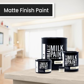 Real Milk Paint, Wood Paint for Furniture, Matte Paint for Cabinets, Walls, Brick, and Stone, Water Based Organic, No VOC, Cheesecake, 1 Gallon