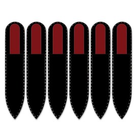 Mont Bleu Coloured Glass Nail File in Black Velvet Bag - Small and Handy - Real Tempered Glass - Handmade in the Czech Republic