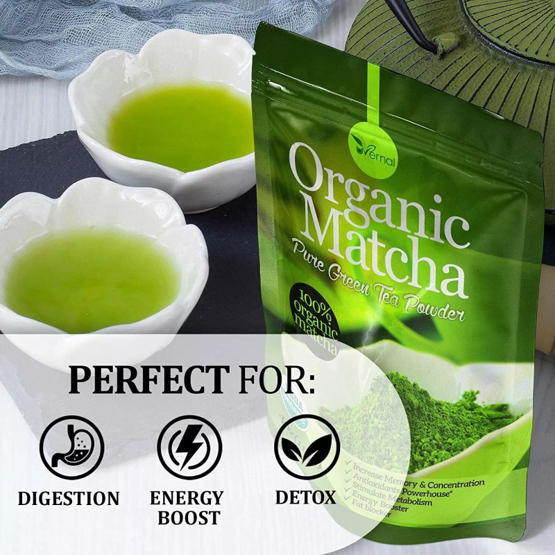uVernal Organic Matcha Green Tea Powder 100% Pure Matcha 4oz