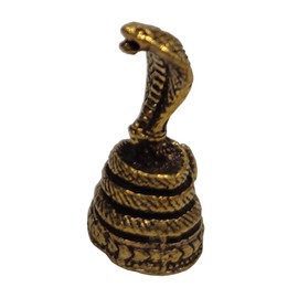 Purpledip - Figura de latón en miniatura rara, serpiente cobra enrollada: estatua coleccionable con mano de obra muy fina detallada (12699E)