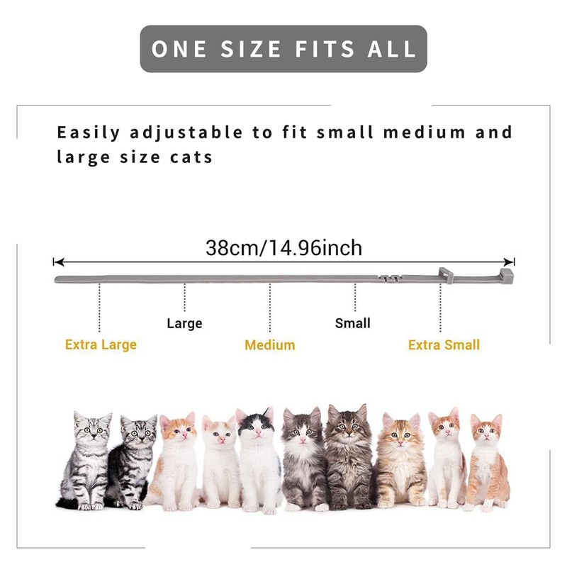 2 pcs Cat Collars,Infection Defense,Safe,Waterproof and Adjustable Cat Collars,Contains Natural