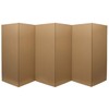 3 ft. Short Brown Temporary Cardboard Folding Screen - 6