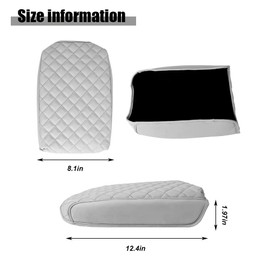 sportuli Center Console Cover Anti-Scratch Leather Armrest Cushion Compatible with 2020 2021 2022 2023 2024 Kia Telluride Accessories, Light Gray