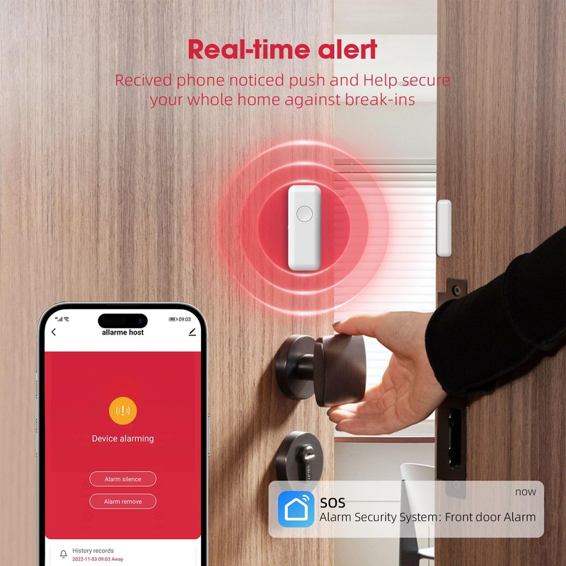 LWOHSI Alarm System with HD Security Camera,Wireless 4G/WiFi Home Alarm